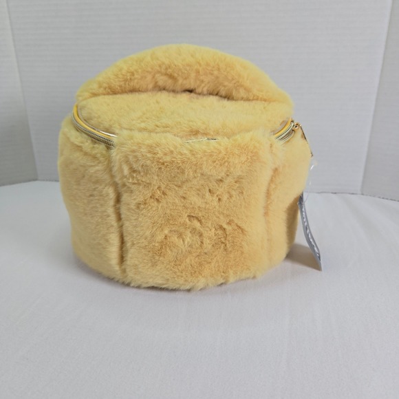 Disney Winnie The Pooh Hunny Pot Plush Fuzzy Round Makeup Case Bag Hot Topic NWT - Picture 4 of 9